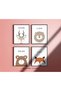 ALAYRA Kids Wall Decor Posters, Canvas Prints Poster Unframed Set of 4, Nursery Decor Wall Art for Bedroom20X25 CM - 4