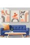 ALAYRA Modern Bohemian Abstract Poster Wall Decoration, Beautiful Botanical Pictures Poster Wall Art, Minimalist Wall Poster Set - Frameless (Wall Picture-08. x 3 Pieces)40X60 CM - 4