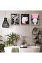 ALAYRA Fashion Wall Art Bathroom Decor Prints Set of 6 Pink Glam Glitter Tissue Canvas Posters Pictures Photos Bathroom Artwork Wall Black and White Modern Women Funny Bathroom20X25 CM - 5