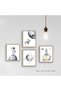 ALAYRA Football Canvas Wall Painting, Black Football Poster Wall Decor, Sports Themed Football Paintings for Bedroom Boys Room Teens Kids Playroom Home Decor Set of 4 () Unframed20X25 CM - 4