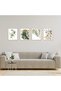ALAYRA Botanical Boho Wall Art Plant Leaves Canvas Prints Poster for Bathroom Bedroom Living Room Office Decor Gold and Green Floral Leave Picture Unframed Set of 420X25 CM - 5