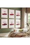 ALAYRA Ferrari Poster LaFerrari F40 Posters Racing Car Canvas Wall Art Vintage Super Car Poster For Boy's Bedroom Aesthetic (Unframed ) (Red)30.5X20.3 CM - 2