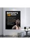 ALAYRA Kobe Bryant Rules,Kobe Bryant Canvas Wall Art,Motivational Basketball Posters, Basketball Player Posters,LA Lakers Decorations for Boys Room Unframed(/)61X45.7 CM - 3