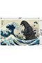 ALAYRA Godzilla - Great Wave Wall Poster, 34L x 22.4W, Unframed Version86.4X56.8 CM - 2
