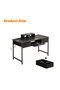 Computer Desk with Monitor Stand, Office Desk with Keyboard Tray & 2 Drawers, Study Table for Home - 2