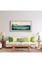 ALAYRA Large Abstract Mountain Canvas Wall Art , Nature Landscape Emerald Bay Prints Painting, Blue Green Lake Forest Tree Sunset Poster, Boho Rustic Wall Decor For Living Room30X60 CM - 5
