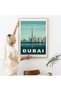 ALAYRA Dubai Burj Khalifa Tower World City Landscape Paintings Vintage Travel Poster Retro Wall Stickers Art Print Painting Home Decoration ()45.7X30.5 CM - 2
