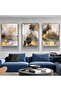 Signtouch Gold Arabic Marble Islamic Wall Art 3-Piece Outer Frame 40x60 cm