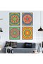 ALAYRA Wall Unframed Prints Giclee Paper Set of 4, Mandala work, Bathroom Decoration Flower Floral Modern Abstract Colorful Decor Good Packing Gift for Women Posters28X35 CM - 2