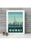 ALAYRA Dubai Burj Khalifa Tower World City Landscape Paintings Vintage Travel Poster Retro Wall Stickers Art Print Painting Home Decoration ()45.7X30.5 CM - 4