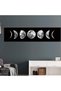 ALAYRA Ohhvvow Zunniu Moon Phase Wall Art Painting, Black and White Moon Canvas Print Poster Wall Art Decoration for Bedroom Living room (Black unframed)119.4X30.5 CM - 2