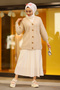 Oversize Women's Hijab Knitwear Cardigan Stone - 8