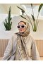 İncili Dükkan Etro Pattern Imported Silk Voile Shawl - Beige - 3