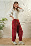 Women's Acid-Wash Pocketed Carrot-Leg Cupra Harem Pants - 6