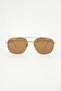 Phedra Gold Brown Metal Sunglasses - 7