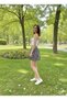 Black Zebra Patterned Floral Mini Skirt with Built-In Shorts Helen Fabric Skirt Hem Stitch-Free Floral16 - 8