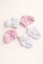 5 Pairs of Pompom Non-Squeezing Ankle-Length Boxed Baby Socks Set 0-6 Months - 3