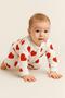Baby Girl Heart Printed Snap Fastener Newborn Baby Romper 100% Cotton Stretchy 1-3-6 Months - 5
