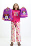 Love 3-Piece Middle School Bag Set Primary School Bag Complete Lined Purple - 2