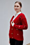 Women's Knitwear Cardigan Flower Embroidered Standard Size Red - 5