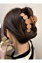 Women's Set of 4 Brown Bubble Large Xl Latch Clasps