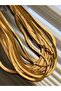 Steel Gold Italian Chain Necklace (40 5CM) -Not Darkening- - 5