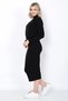 Women's Knitwear Zigzag Striped Sweater and Skirt Set Oversized Black - 8