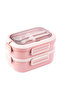 Bento Lunchbox 1330 ml – 2 Tier, 3 Compartments, Stainless Steel Lunch Box Food Container, Leakproof - 4