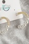 Pearl Zircon Stone Gold Color Brass Hoop Women Earrings |   Stylish & Elegant Design - 5