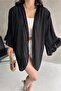 Women's Flared Three Quarter Sleeve Spring Cardigan Black - 3