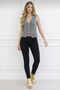Women's Front Buttoned V-Neck Double Pocket Jacquard Comfortable Fit Knit Vest - 7