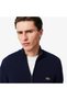 Men's Regular Fit Zippered Navy Blue Sweater - 2