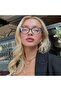 Talya Cateye - بني أزرق، نظارات مرشحة بالضوء، يمكن تغيير الزجاج المتوافق مع البصريات
