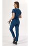 Petrol Navy Blue Core-Flex Lycra Surgical Team Nurse & Doctor Jersey - 4