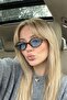 Tr Miux Vers2 Leopard Blue Oval Sunglasses Women Modern New Season