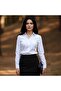 Classic Plain White Women's Shirt - 5