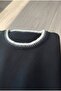 Women's Half Turtleneck Oversized Hijab Knitwear Set - 6