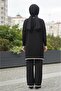 Women's Half Turtleneck Oversized Hijab Knitwear Set - 3