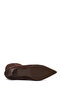 Women's Brown Zippered Thin Heeled Suede Leather Boots 25Wfd131310 - 7