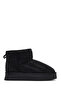 Women's Black Thick Soled Stone Leather Teddy Boots 25Wfd4922Ts - 2