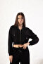 Women's Long Sleeve Zippered Modal Fabric Pocketed Hooded Crop - 6