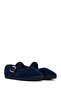 Women's Navy Blue Buckle Fabric Ballerinas 25Afd20556F - 3