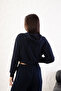 Women's Long Sleeve Zippered Modal Fabric Pocketed Hooded Crop - 3