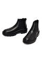 Men's Black Leather Chelsea Boots 25Wfd671818 - 3