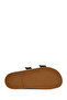 Women's Green Double Buckle Suede Leather Slippers 25Sfd 200710 - 4
