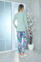 طقم بيجامة منقوشة من الفيسكوز (أخضر) - 4
