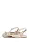 Women's Cream Knitted Open Back Ballerinas 25Sfd443429 - 5