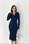 Maxi Boy Polo Neck Half Placket Buttoned Knitwear Dress Aw25El0028 - 8