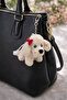 Red Ribbon Poodle Plush Bag - Car Ornament - Keychain 11X6 cm - 3