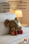 Plush Baby Elephant Toy 22 cm – Soft Plush Sleeping Companion – Cute Elephant - 5